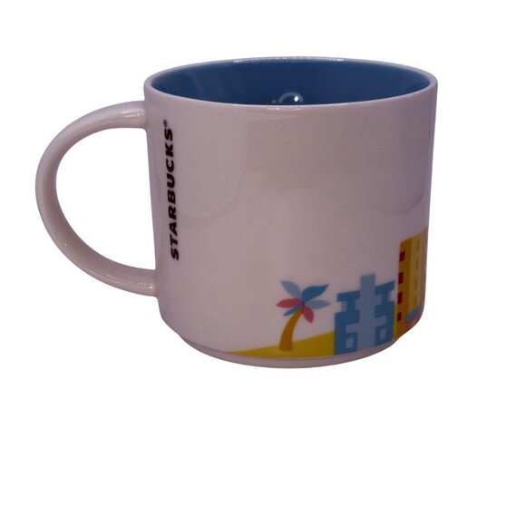 Starbucks Miami You Are Here Collection Ceramic Coffee Mug Cup 14oz YAH - Picture 3 of 6